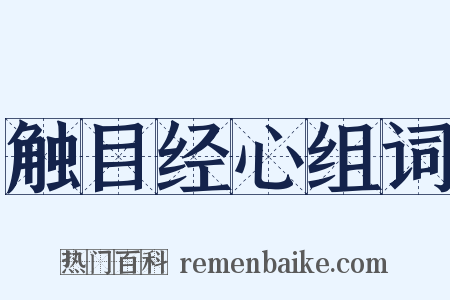 触目经心组词是什么意思的图片